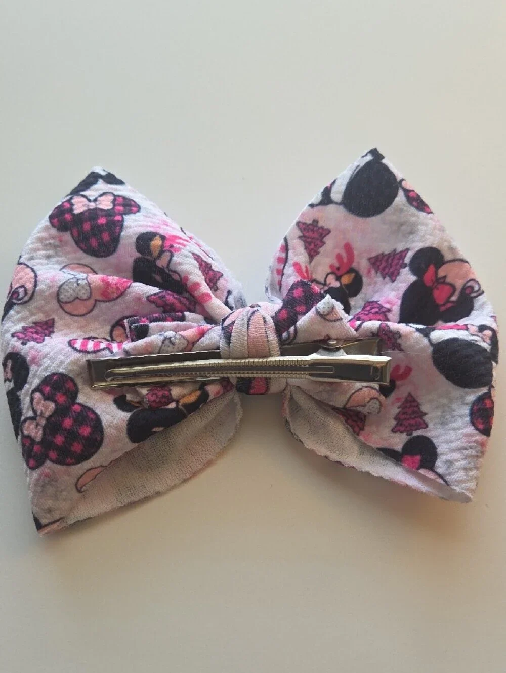 Kids Pink & Blue Bow Hair Clips - Set of 8
